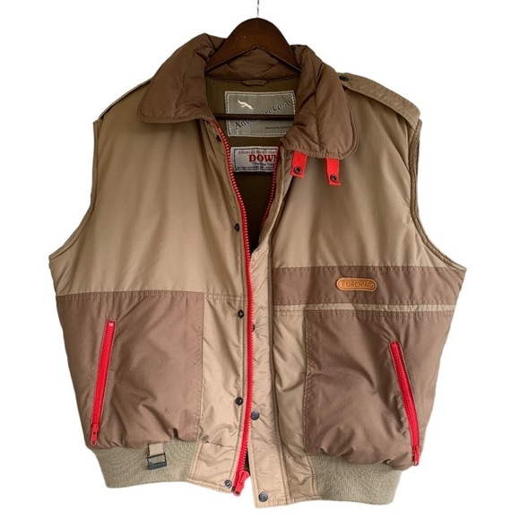 Adventure Gear Down Vest Tan Size XL Full Zip High Neck - Picture 3 of 13